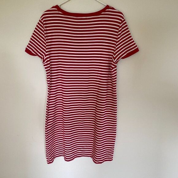 Chaps striped Tshirt dress short sleeve XL 100% cotton - Picture 5 of 6